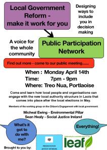 Local Government Reform event flier